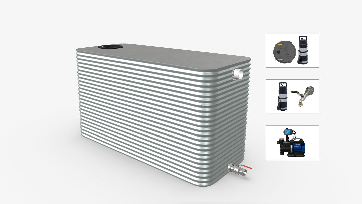 4000 Litre Squat Modline Water Tank With Pump Bundle Product Image