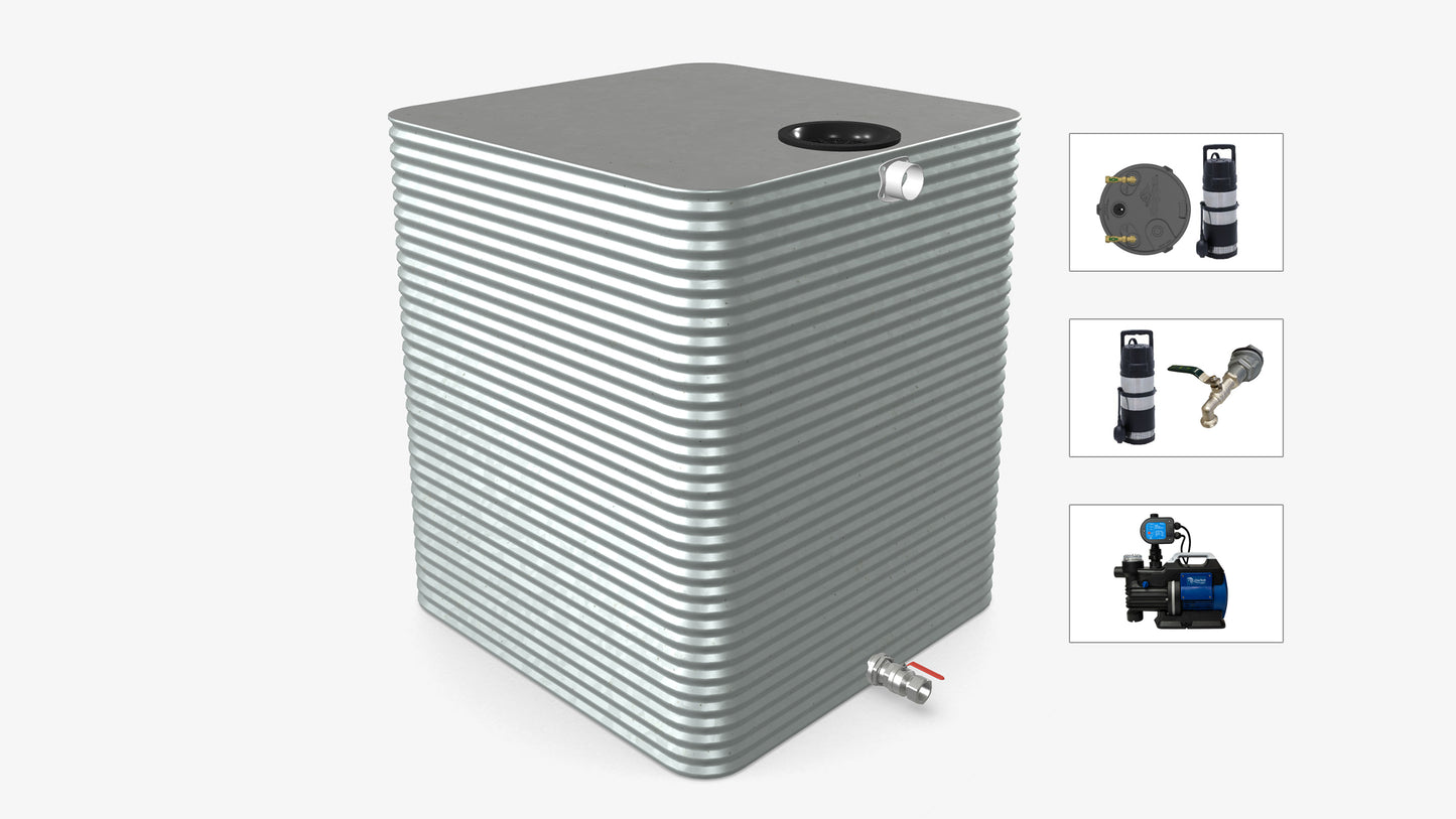 5000 Litre Square Water Tank With Pump Bundle Product Image
