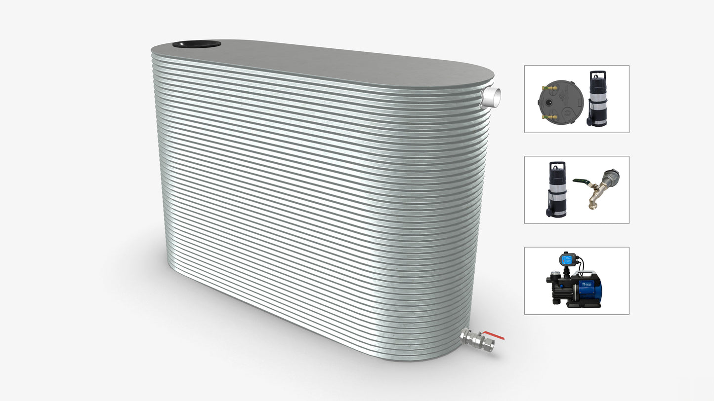 6000 Litre Slimline Water Tank With Pump Bundle Product Image