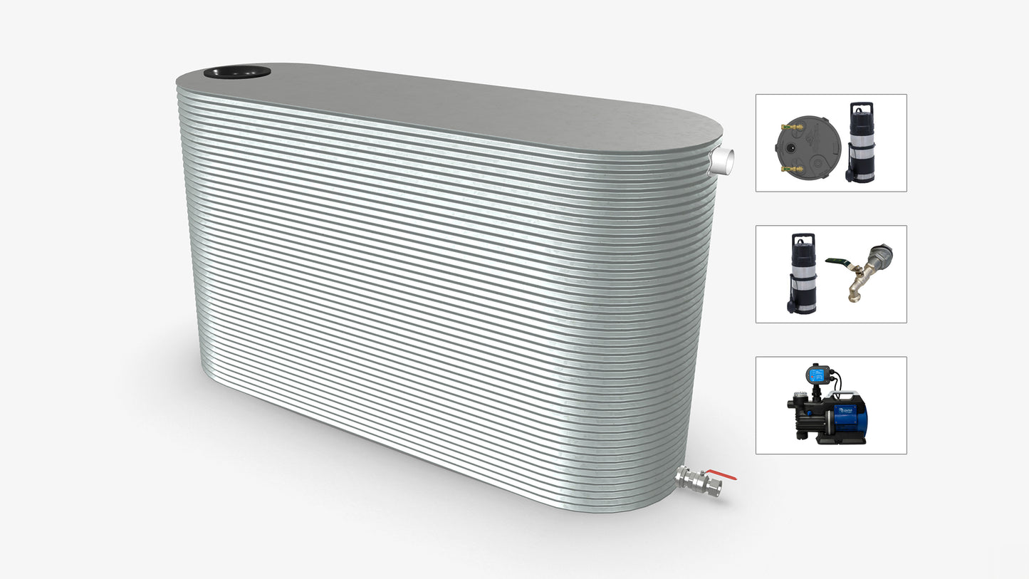 8000 Litre Slimline Water Tank With Pump Bundle Product Image