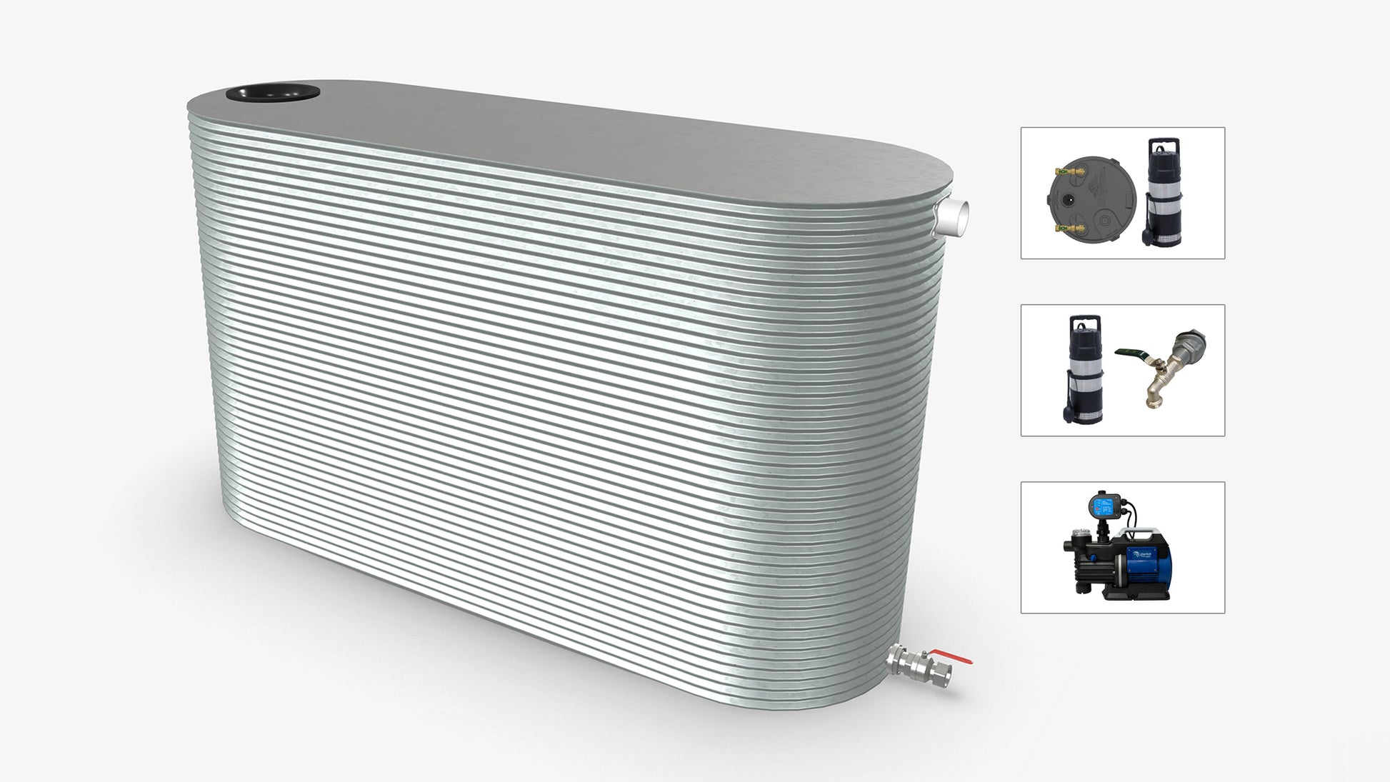 10000 Litre Slimline Water Tank With Pump Bundle Product Image