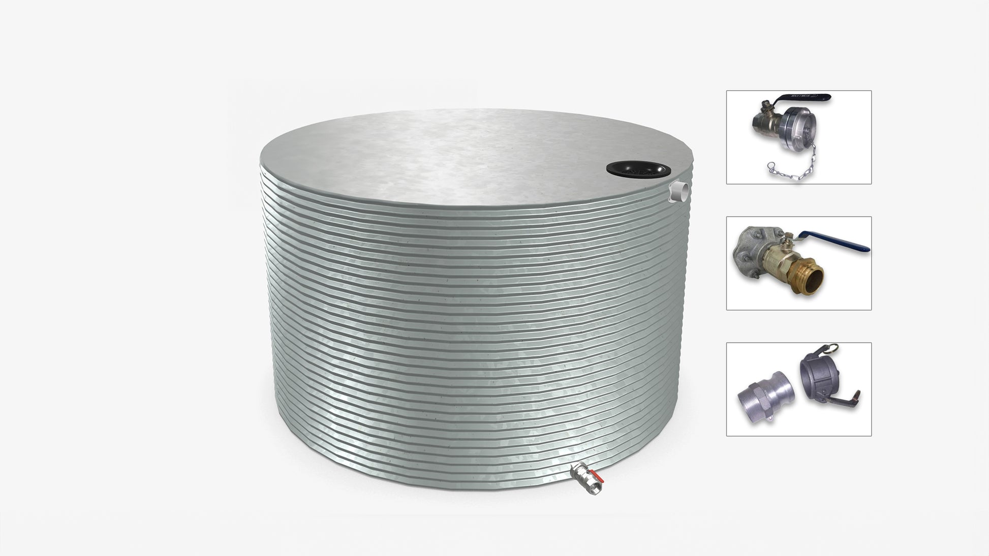 15000 Litre Round Fire Water Tank Product Image