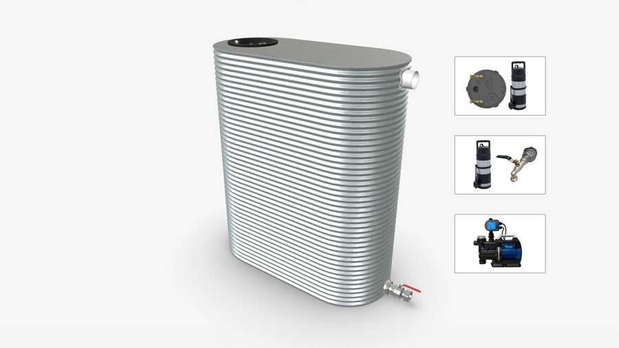 2000 Litre Slimline Water Tank With Pump Bundle Product Image