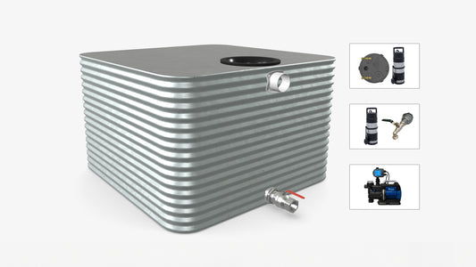 2000 Litre Squat Square Water Tank With Pump Bundle Product Image