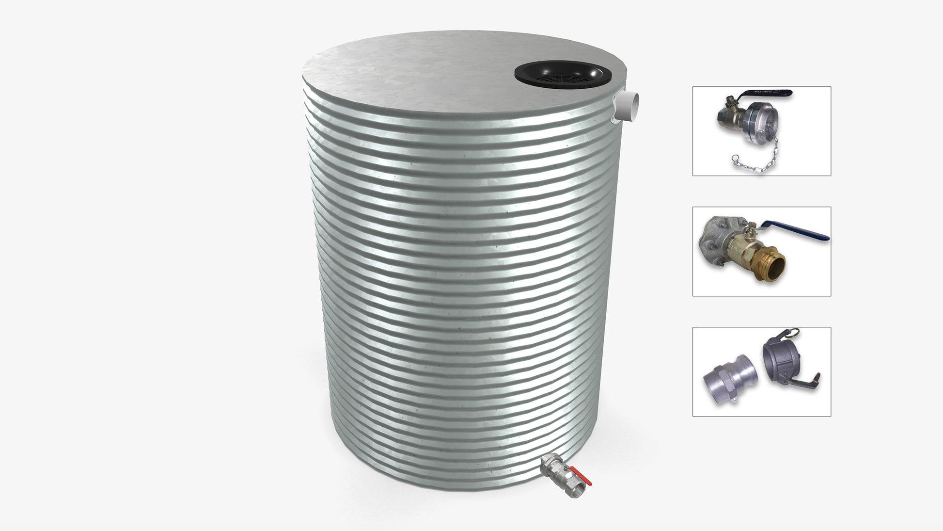 3000 Litre Round Fire Water Tank Product Image
