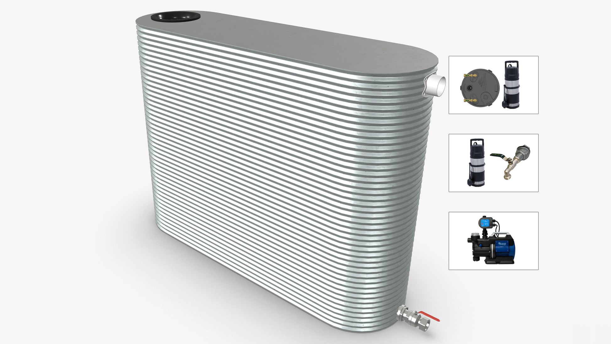 3000 Litre Slimline Water Tank With Pump Bundle Product Image