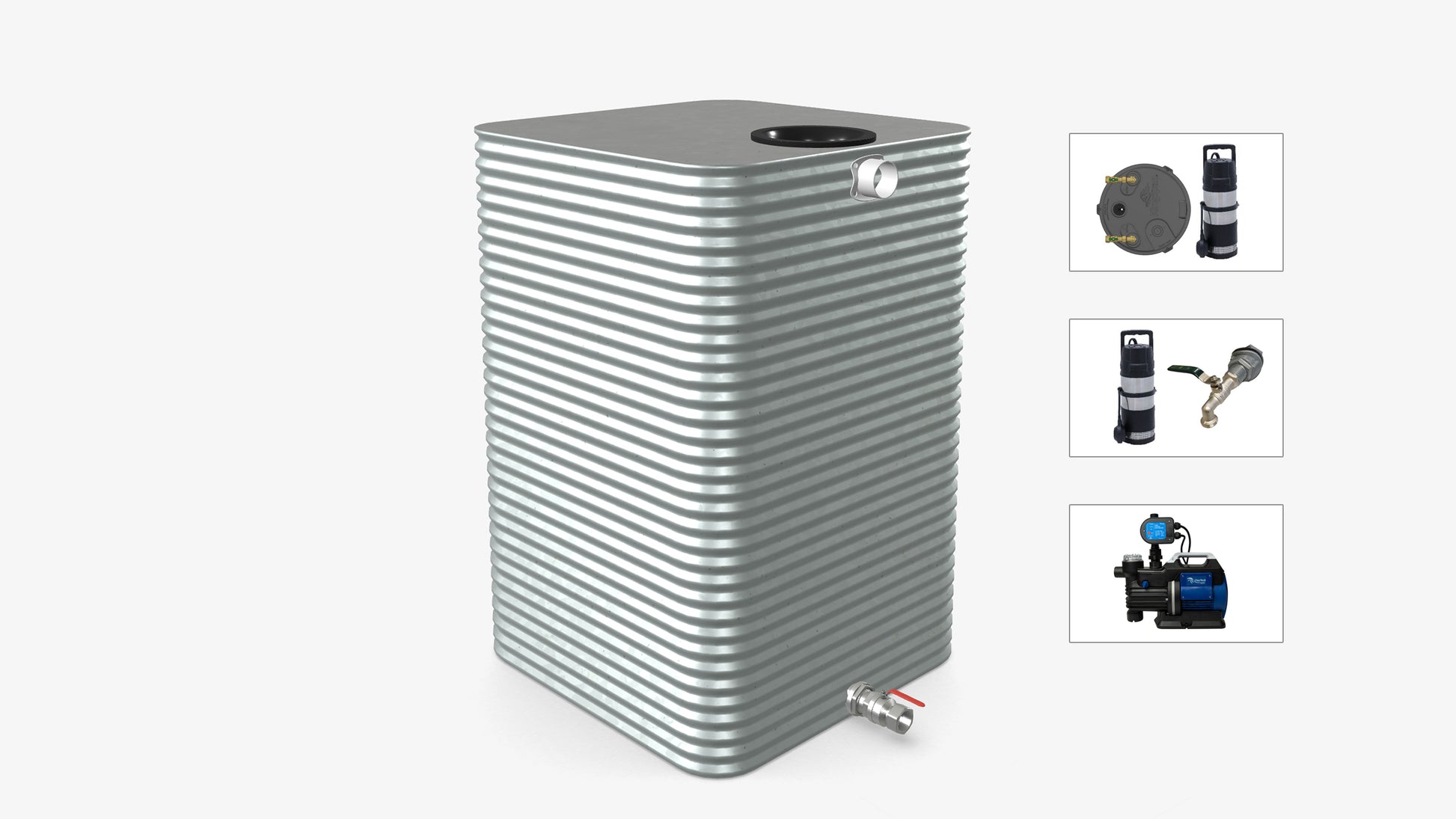3000 Litre Square Water Tank With Pump Bundle Product Image