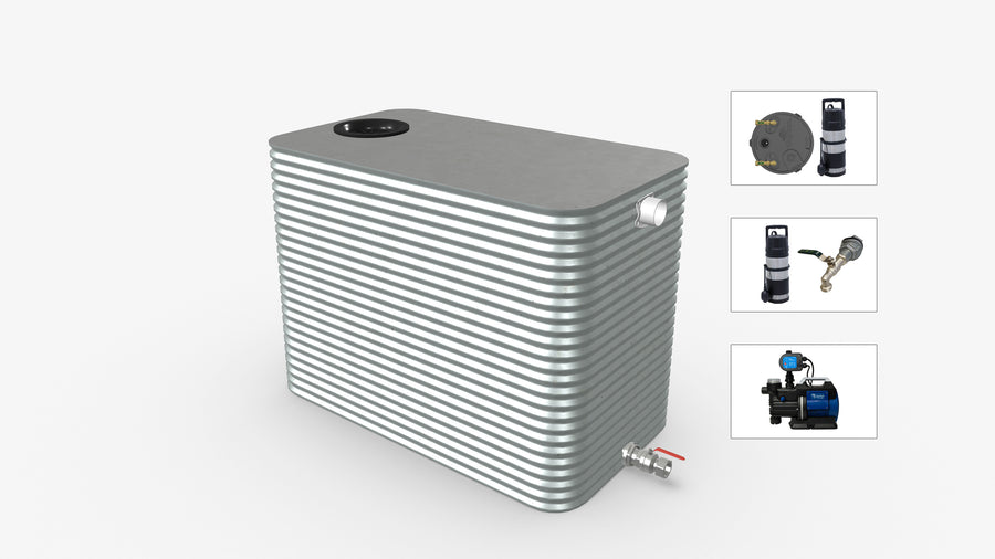 3000 Litre Squat Modline Water Tank With Pump Bundle Product Image