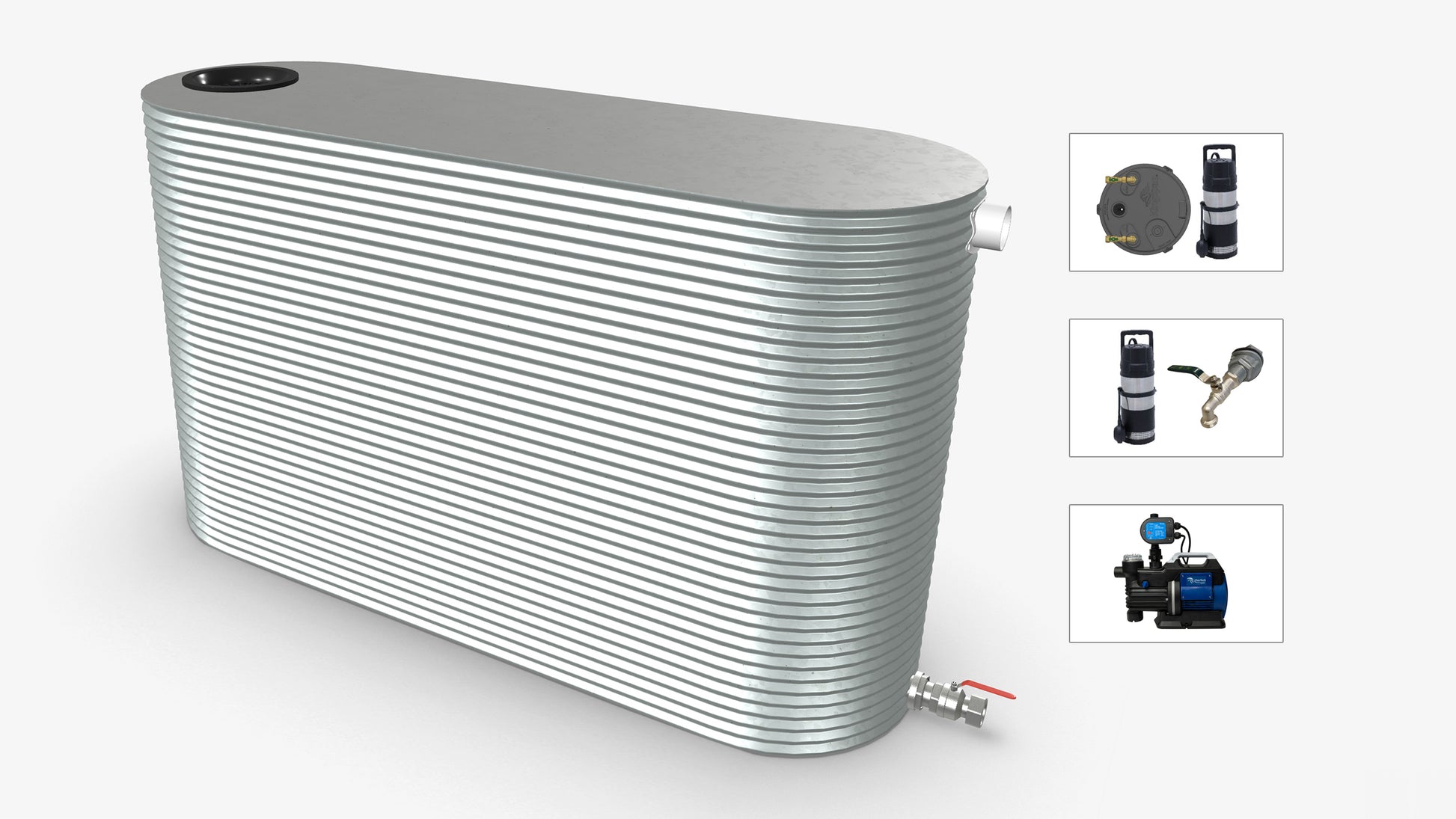 3300 Litre Slimline Water Tank With Pump Bundle Product Image