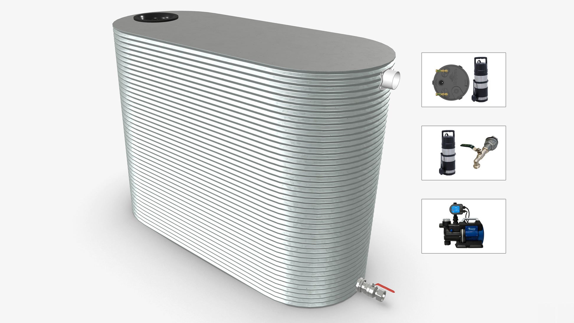 4000 Litre Slimline Water Tank With Pump Bundle Product Image