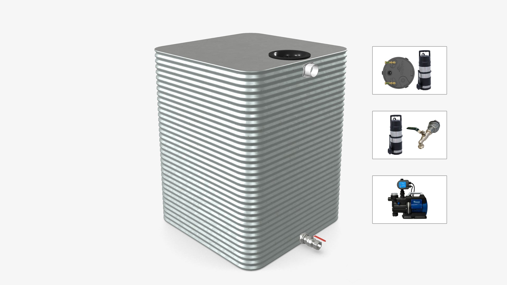 4000 Litre Square Water Tank With Pump Bundle Product Image
