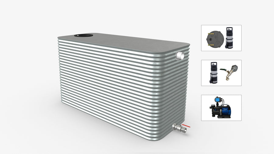4000 Litre Squat Modline Water Tank With Pump Bundle Product Image