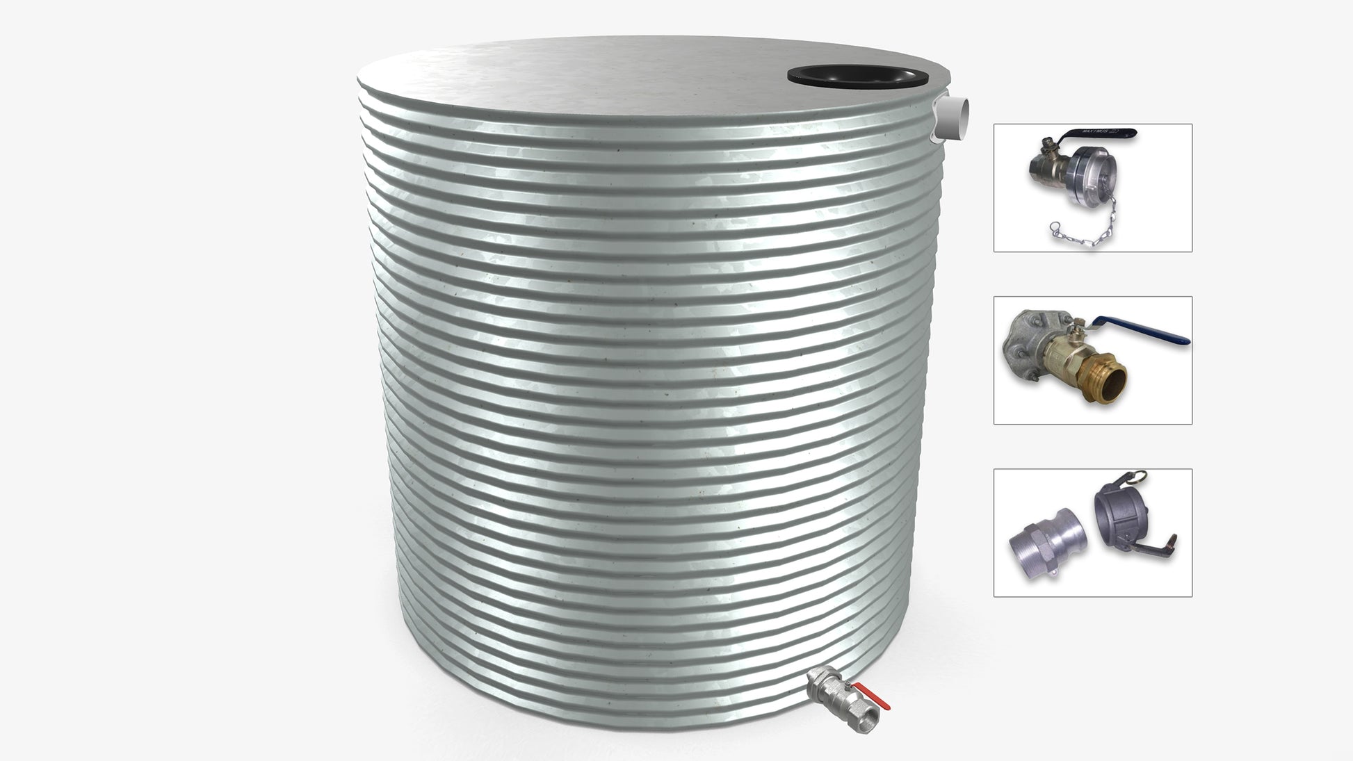 5000 Litre Round Fire Water Tank Product Image