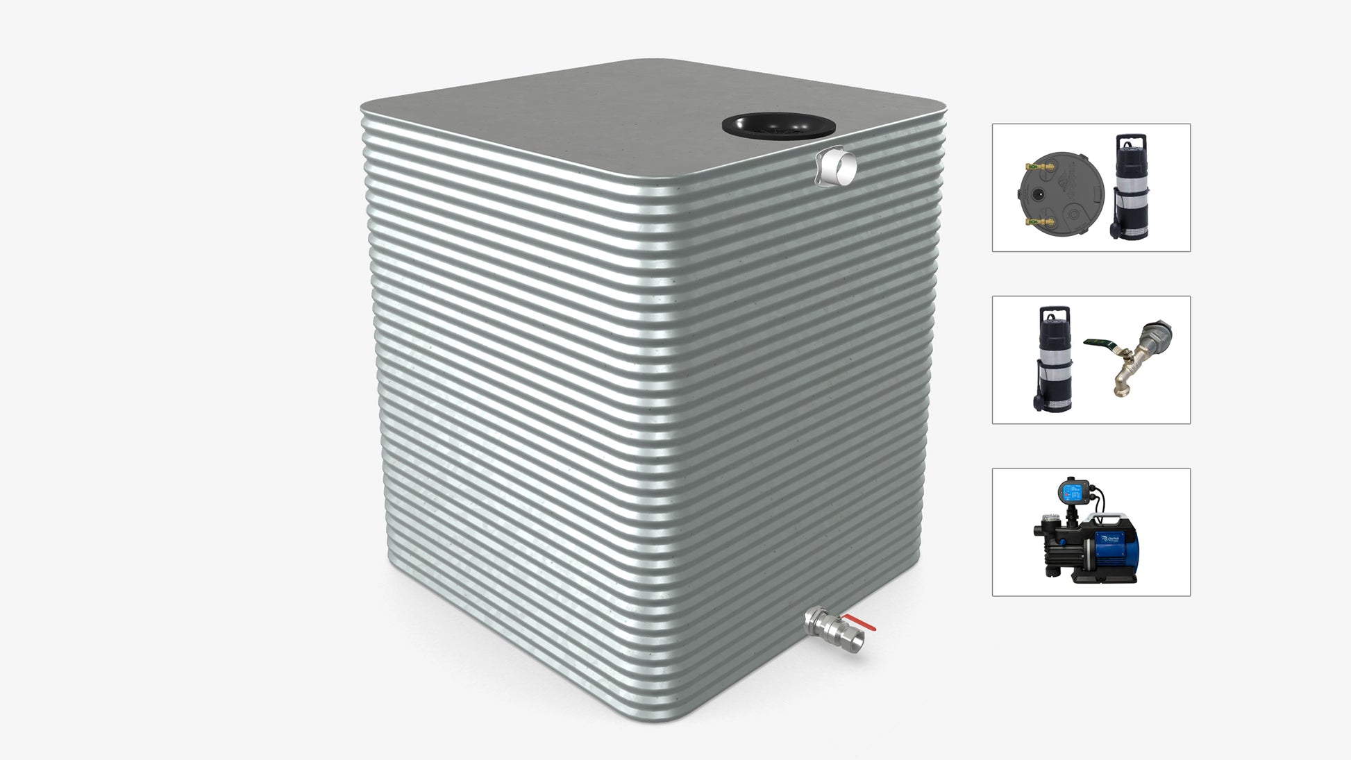 5000 Litre Square Water Tank With Pump Bundle Product Image