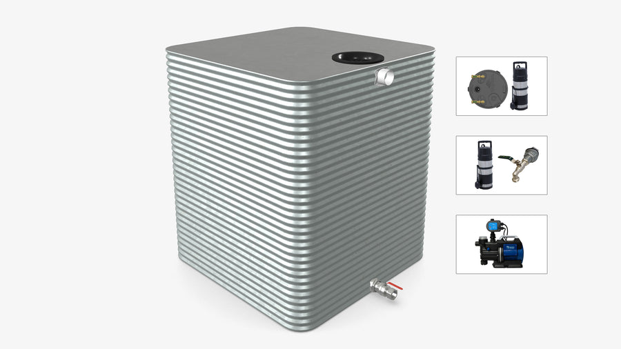 5000 Litre Square Water Tank With Pump Bundle Product Image