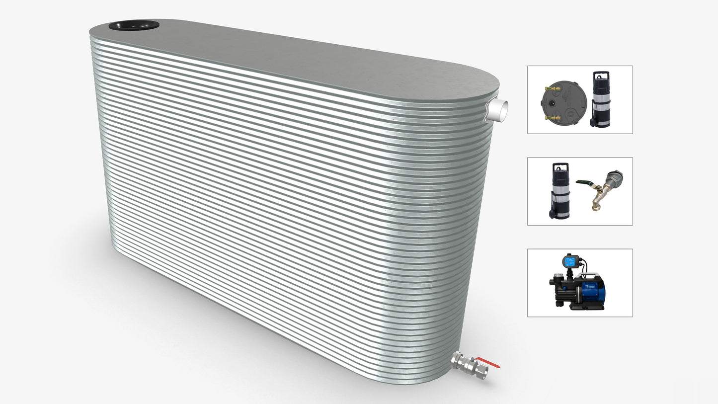 5000 Litre Skinny Slimline Water Tank With Pump Bundle Product Image
