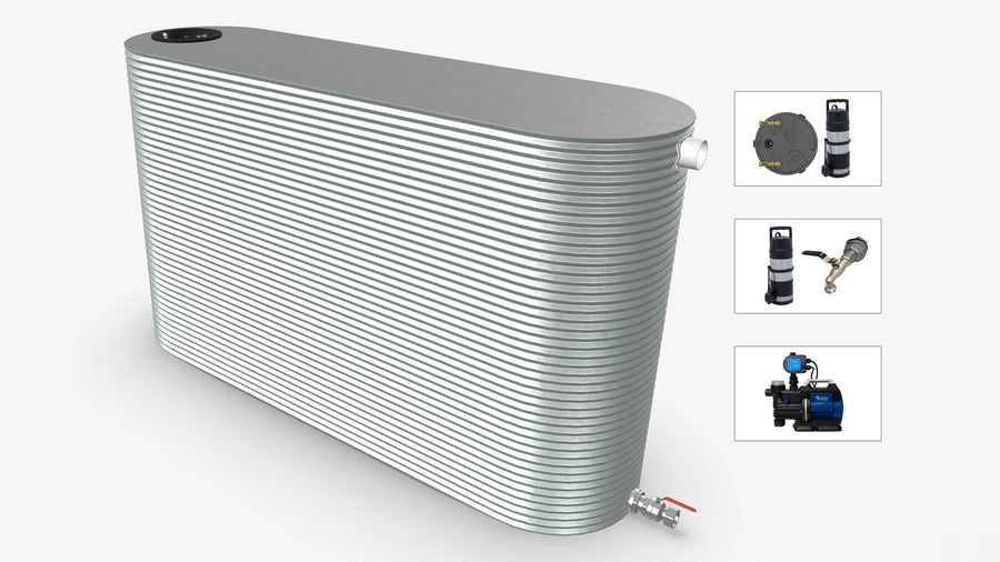 5000 Litre Skinny Slimline Water Tank With Pump Bundle Product Image