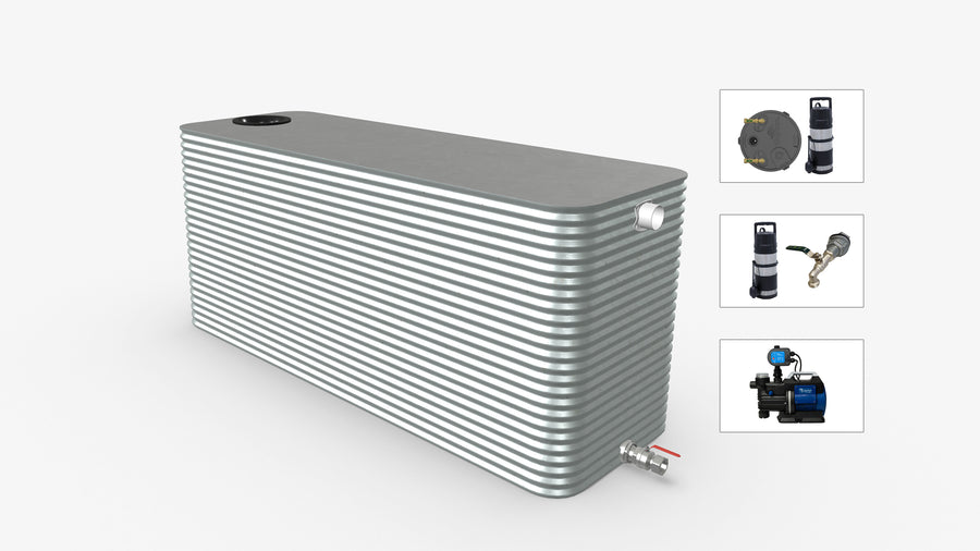 5000 Litre Squat Modline Water Tank With Pump Bundle Product Image