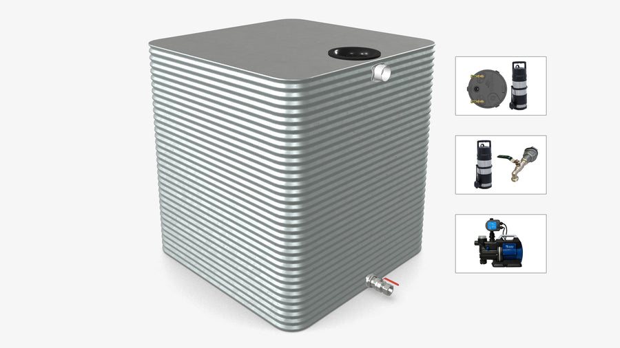 6000 Litre Square Water Tank With Pump Bundle Product Image