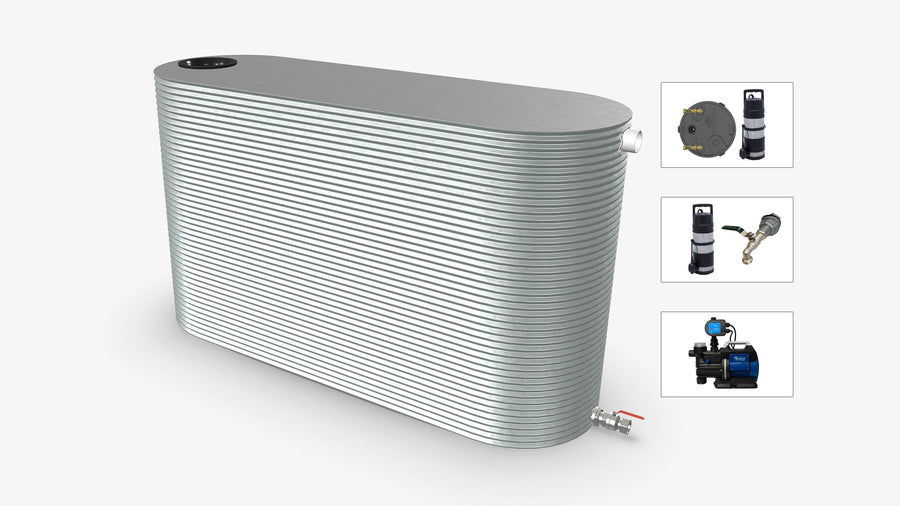 8000 Litre Slimline Water Tank With Pump Bundle Product Image