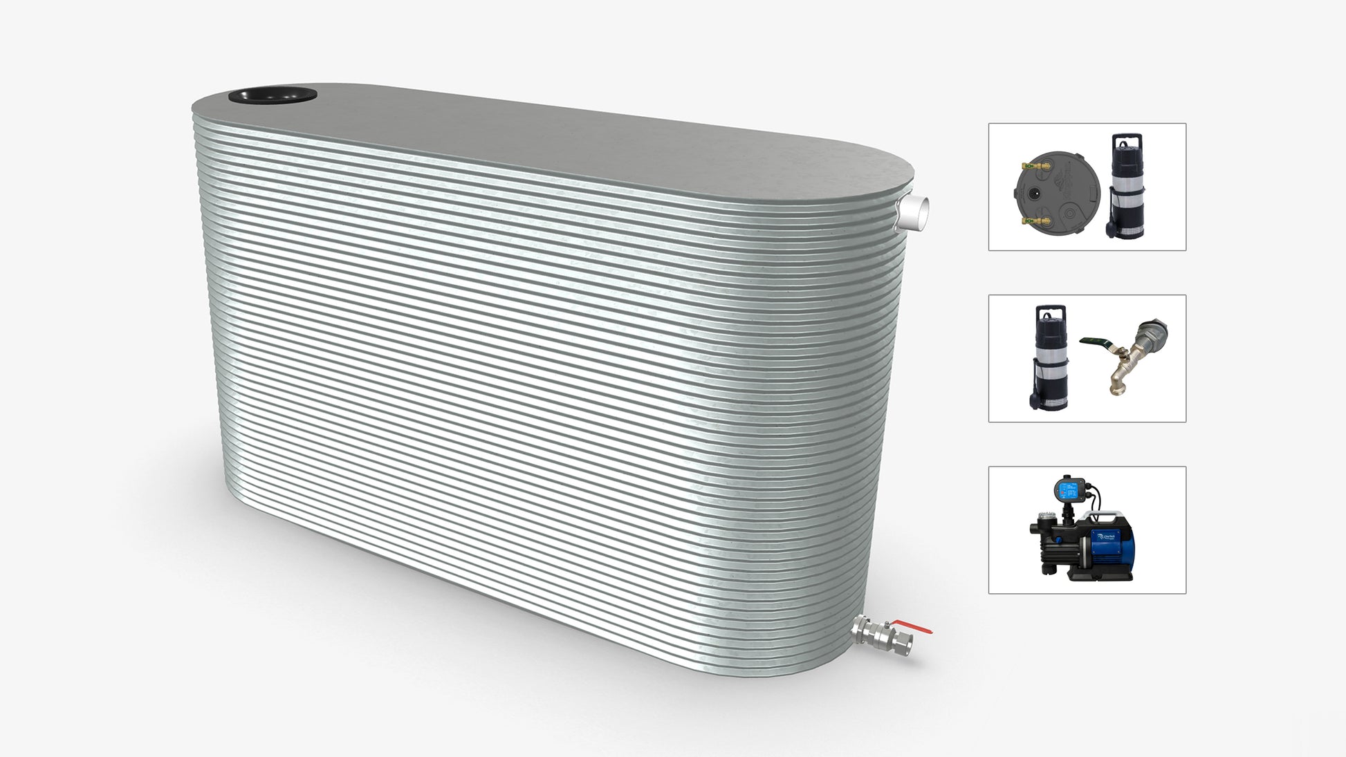 8500 Litre Slimline Water Tank With Pump Bundle Product Image