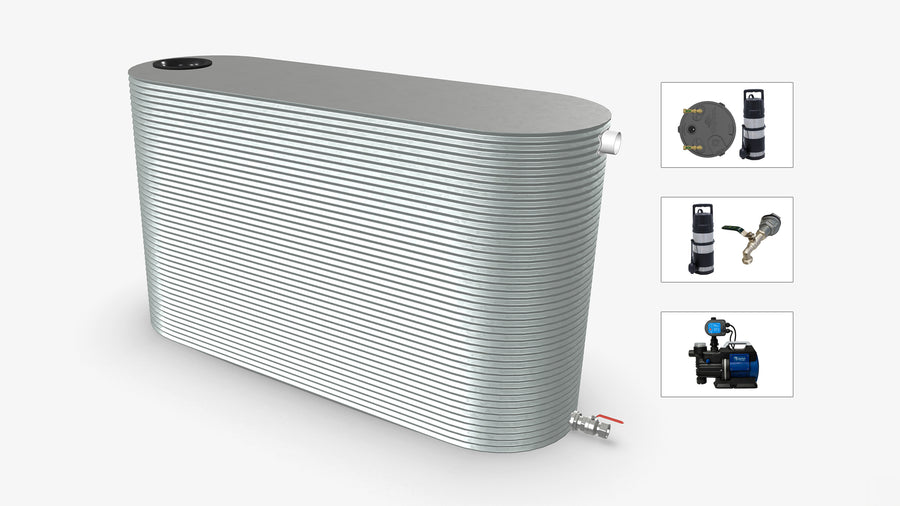 8500 Litre Slimline Water Tank With Pump Bundle Product Image