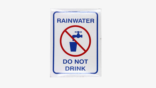 Rainwater Do Not Drink Sticker