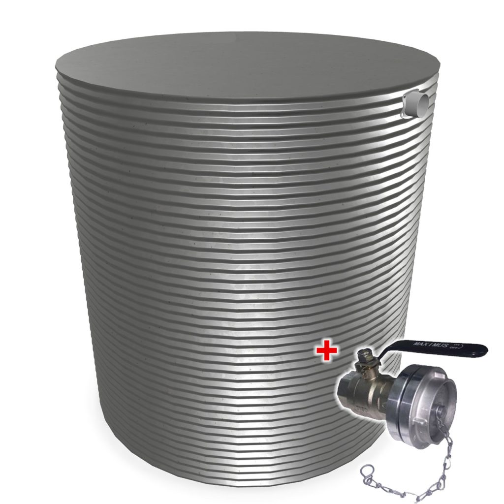 10000L Round Skinny Water Tank With STORZ NSW Fire Fitting