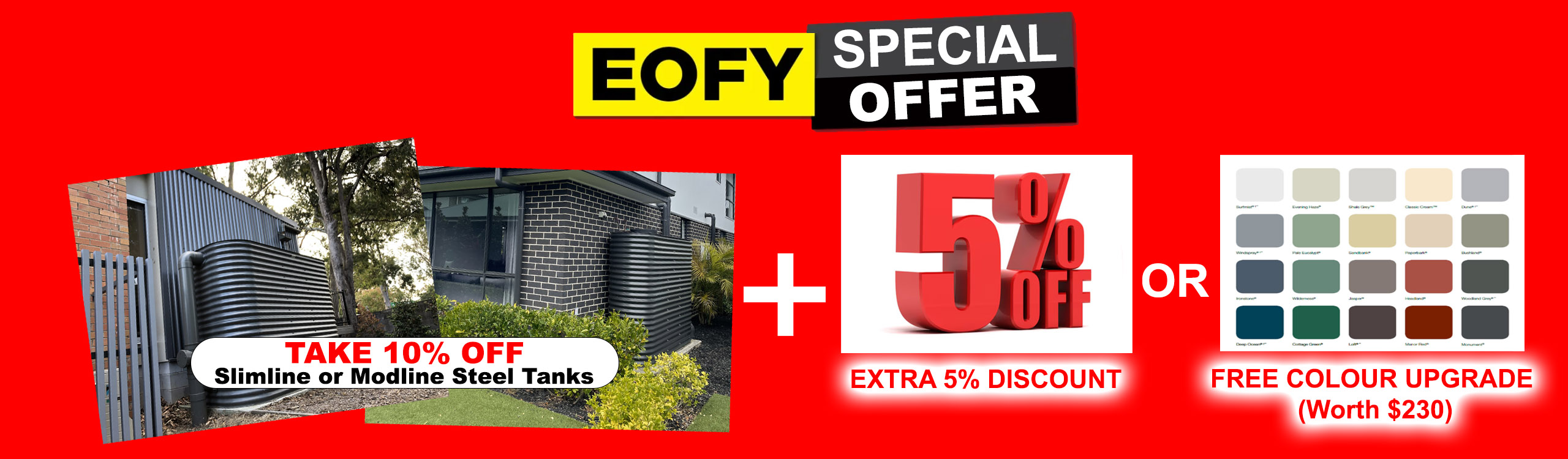 Water Tank Special Offer Banner